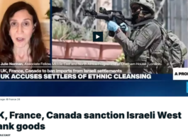 The United Kingdom, France and Canada announced they would ban imports of Israeli products which originated from the illegal settlements in the occupied West Bank