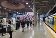 Auckland's Waitematā Station on Monday morning