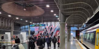 Auckland's Waitematā Station on Monday morning