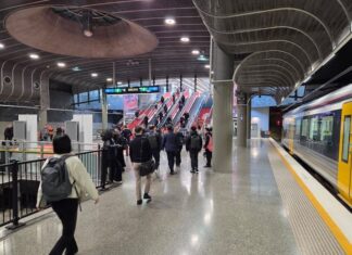 Auckland's Waitematā Station on Monday morning
