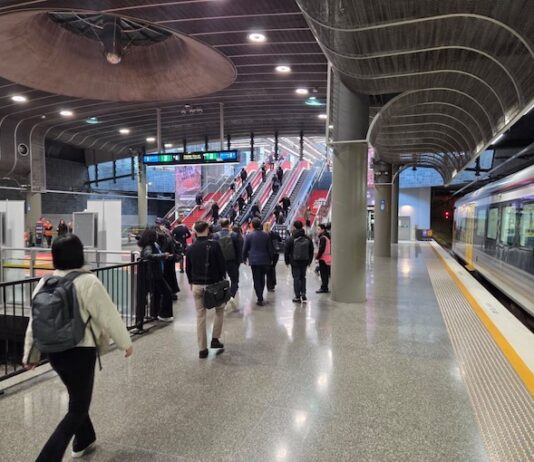 Auckland's Waitematā Station on Monday morning