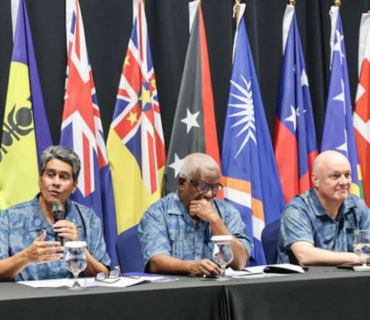 "Affirmed, noted, endorsed" at the 55th Pacific Islands Forum leaders summit media conference in Koror