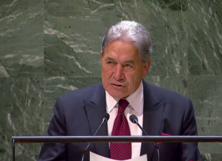 NZ Foreign Minister Winston Peters