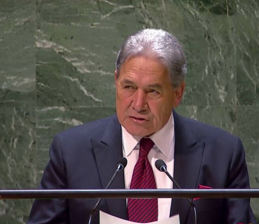 NZ Foreign Minister Winston Peters