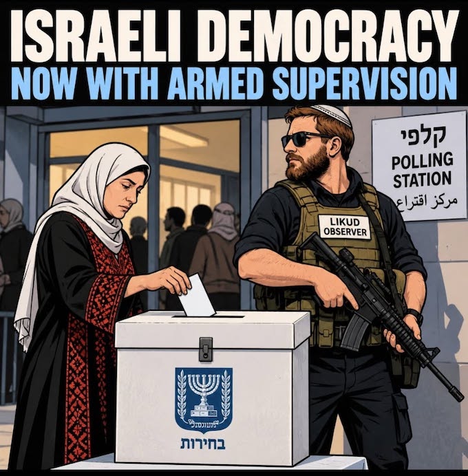 Armed polling observers TC 680wide A democratic franchise means very little if a minority population must exercise it under the scrutiny of hostile partisan activists