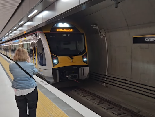 Passengers at Karanga-a-Hape, one of Auckland's new City Rail Link stations