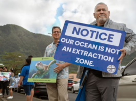 Earthjustice attorney David Henkin (left) and Rudy Bartley, a member of the nonprofit groups Faasao Amerika Samoa and Puipui Measina a Amerika Samoa