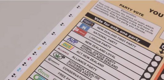 New Zealand electon voting papers being printed