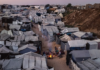 Gaza family tents as far as they eye can see