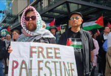 The Global March for Palestine in Auckland