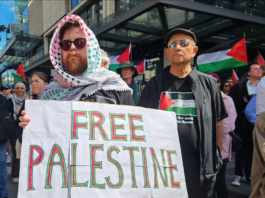 The Global March for Palestine in Auckland