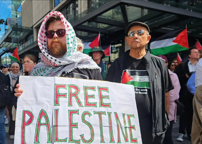 The Global March for Palestine in Auckland