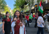Children at the Global March for Palestine in Queen Street