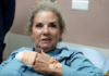 Badly beaten photographer Heidi Levine in hospital