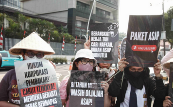 Activists still targeted over Indonesian forest fires and in West Papua, says rights group Environmental activists protesting in Jakarta against forest and land fires
