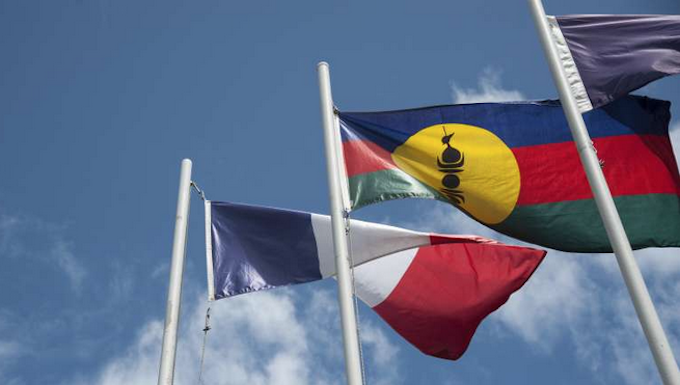 New Caledonia pro-independence leaders boycott EU critical minerals deal The French and Kanak flags flying high