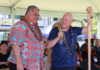 Samoan Prime Minister La'auli and New Zealand's Christopher Luxon in Apia