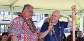 ‘I said no’ – Samoan PM told Luxon treaty refresh must wait until new NZ govt elected Samoan Prime Minister La'auli and New Zealand's Christopher Luxon in Apia