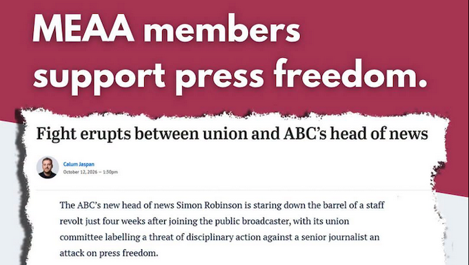 MEAA members at the ABC have overwhelmingly backed a motion defending the rights of elected union representatives