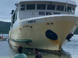 Stranded Solomon Islands ferry passengers adrift at sea brought on shore The MV Awka