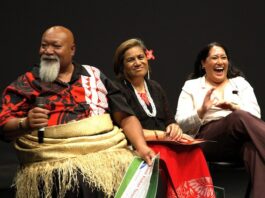Candidates Alani Fisher Taione, Lemauga Lydia Sosene, and Vicky Hau