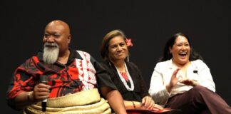 Candidates Alani Fisher Taione, Lemauga Lydia Sosene, and Vicky Hau