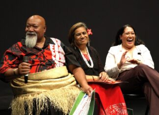 Candidates Alani Fisher Taione, Lemauga Lydia Sosene, and Vicky Hau