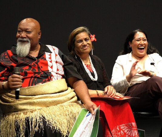 Candidates Alani Fisher Taione, Lemauga Lydia Sosene, and Vicky Hau