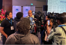 Fiji’s Online Safety Act – why it poses risks for journalism Local Fiji journalists conduct an interview at the Pacific Peace and Security Dialogue in Suva