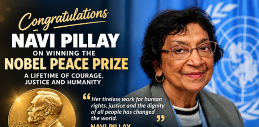 The Norwegian Nobel Committee awards the 2026 Nobel Peace Prize to Navanethem "Navi" Pillay