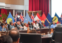Ocean Partnership Roundtable at Ngarachamayong Cultural Center in Koror, Palau,