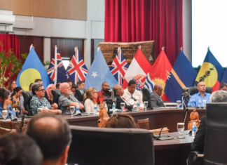 Ocean Partnership Roundtable at Ngarachamayong Cultural Center in Koror, Palau,