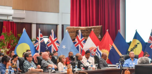 Ocean Partnership Roundtable at Ngarachamayong Cultural Center in Koror, Palau,