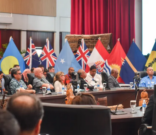 Ocean Partnership Roundtable at Ngarachamayong Cultural Center in Koror, Palau,