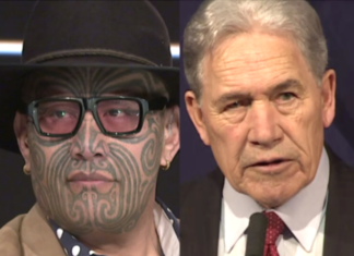 Te Pāti Māori's co-leader Rawiri Waititi (left) landed a "killer blow" to New Zealand First leader Winston Peters in last night's TVNZ election debate