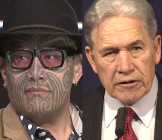 Te Pāti Māori's co-leader Rawiri Waititi (left) landed a "killer blow" to New Zealand First leader Winston Peters in last night's TVNZ election debate