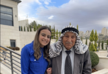 PSNA calls on NZ to expel Israeli ambassador after 95-year-old Palestinian grandfather evicted in Hebron PSNA national spokesperson Rinad Tamimi with her 95-year-old grandfather in Hebron
