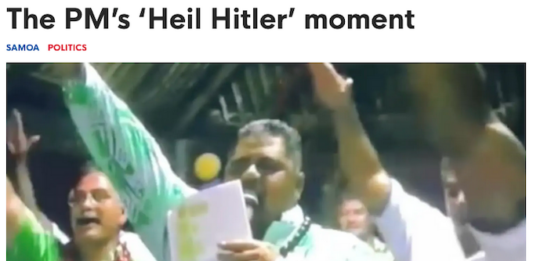 The stiff-right-arm salute and the phrase “Heil Hitler,” used to signify allegiance to Adolf Hitler and Nazi Germany, were captured in previously unseen 2007 footage involving Prime Minister Laaulialemalietoa Leuatea Schmidt