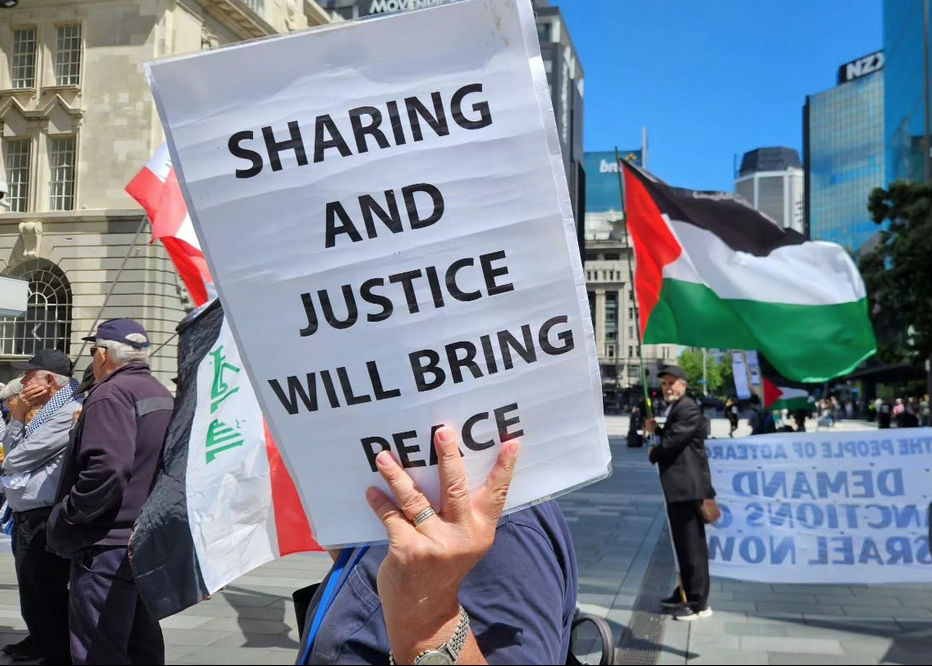 "Sharing and justice will bring peace"